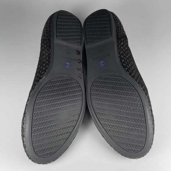 Rothy’s The Flat Women's Size 8.5 Black Knit Slip On Round Toe Casual Loafer GUC - Picture 4 of 8